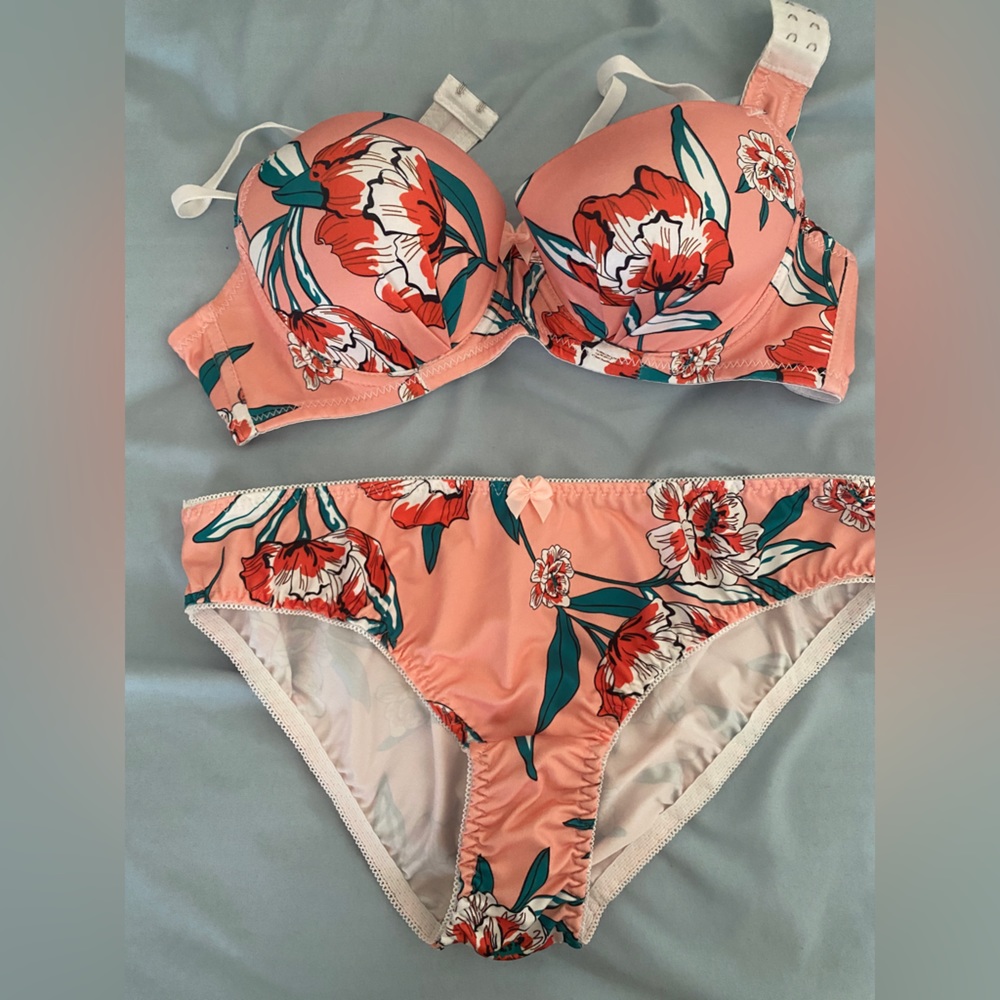 Shein flower print lingerie size XL